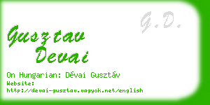 gusztav devai business card